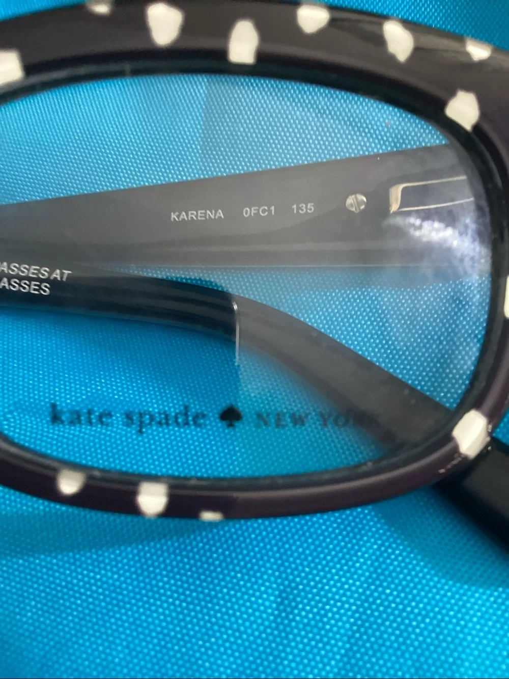 kate spade Black Polka Dot Eyeglasses